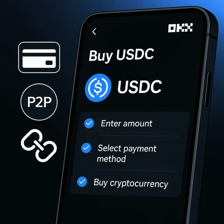 Step-by-step How to buy USDC(USDC) on OKX with low fees and zero stress